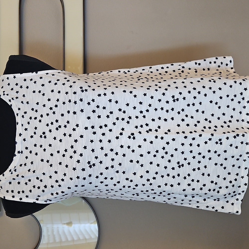 LOFT White Star-Print Sleeveless Tank Top